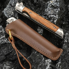 Multi-functional outdoor folding knife, high-hardness Damascus steel folding knife, portable fruit knife