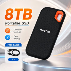 Original Hard Drive External Hard Disk 2TB Portable SSD USB-C Fast Storage Disk for Laptop Mac PC Phone Photo File Backup