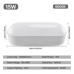 Wall Light 15W AC85-265V 3000K 4000K 6000K LED Lamps Indoor Outdoor Wall Sconce Living Room Porch Bedroom Wall Lamp