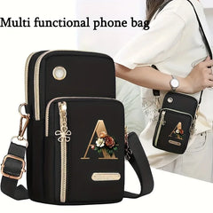 Huaben Letter Z Printed Fashion Casual Messenger Bag Change New Nylon Cloth New Mobile Phone Bag Women's Bag