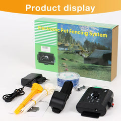 Invisible Wireless Electric Dog Fence System Remote Control Electronic Dog Fence Pet Training Collar Transmitter Collar Set