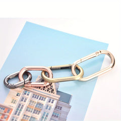 5pcs Metal Oval O Ring Spring Clasp Openable Round Carabiner Keychain Clips Hook Dog Chain DIY Jewelry Buckle