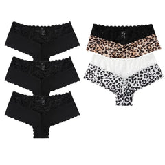 BZEL 5PCS/Set Women's Panties Sexy Lace Underwear Fashion Printing Woman Boxers Comfortable Lingerie Breathable Female Boyshorts