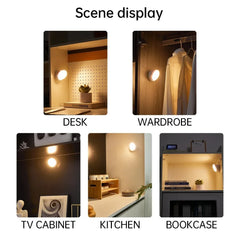 Night Light USB Motion Sensor Charging Round Energy-saving Led Lamp Bedroom Light Corridor Home Bathroom wall lights night light