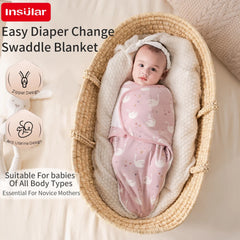 INSULAR Baby Cotton Swaddling Cloth With Caps Envelope Type Newborn Cartoon Envelope Anti-Startle Adjustable Bedding Item