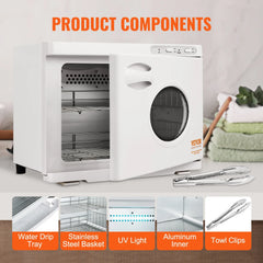 SucceBuy Hot Towel Warmer 8/23L Large Capacity with See Through Window 2-in-1 Quick All-round Heating for Facials SPA Massage Salon