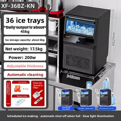 220V Frestec Commercial Ice Maker Large Capacity Automatic Square Ice Machine for Bubble Tea Shop LYH