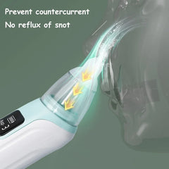 3-in-1 Portable Nasal Aspirator Nasal Vacuum Cleaner Rechargeable Sniffling Equipment Safe Hygienic Nose Snot Tool for Kid Baby