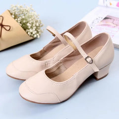 women fashion sweet plus size silver buckle strap ballet dance high heel shoes lady sexy party night club golden heel shoes a314