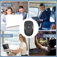 Bluetooth 5.2 Mouse 2.4G Wireless Mouse Dual-Mode Silent Mouse Rechargeable Gaming Mouse 800/1200/1600DPI For PC Computer Laptop