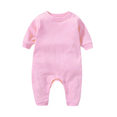 100% Cotton Baby Girl Jumpsuit Boy Rompers Solid Grows One-Pieces Newborn Sleepsuits Roupa De Bebe Jumpers Spring Autumn White