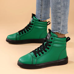 Spring Fashion Red Men's Sneakers High Top Skateboarding Shoes for