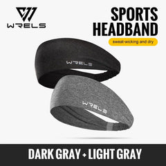 WRELS Sports Headbands Moisture Wicking Sweatbands for Running Breathable Headbands Elastic Non Slip Hairband for Women and Men