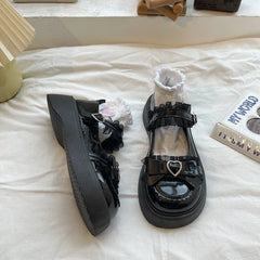 2025 Summer New School Girl JK Loafer Pumps Platform Shoes Japanese Style Lolita Y2K Kawaii Jirai Kei Fashion