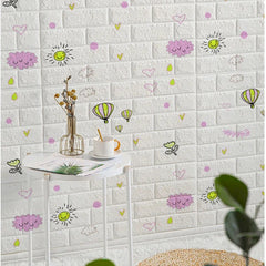 3D Foam Brick Wall Panels Stickers Self Adhesive Waterproof Living