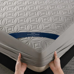 Ultrasonic Quilted Waterproof Antibacterial Mattress Protector Breathable Ultra Soft Noise Free 30CM Deep Pocket Fitted Sheet
