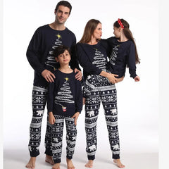 Family Christmas Pajamas Mom Dad Kids Matching Clothing Set Baby Dog Romper Pjs Soft Loose 2 Pieces Suit Homewear Xmas Look 4XL