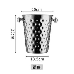 European Stainless Steel Ice Bucket Beer Red Wine Juice Drink Cooler Bar Family Party Champagne Ice Bucket Bar Wine Accessories