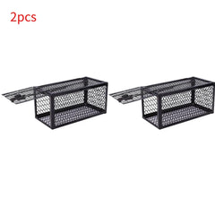 Self-locking Trap Catcher Mouse Rat Bait Mice Live Box Mice Trap Cage Reusable Catch Rat Implement Trap Rat Cage Iron Cage