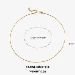 Hot Classic Unisex Flat Snake Chain Choker Necklace For Women Stainless Steel Herringbone Gold Silver Color Fashion Jewelry Gift