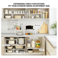 Kitchen Storage Rack under the Sink, Layered Shelf in the Cabinet, Countertop, Extendable Cabinet, Dish Storage Rack for Home