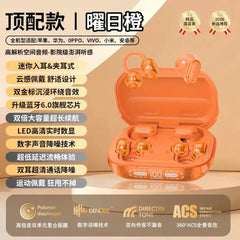 2026 New Bluetooth 6.0 Ear-Clip Headphones 4 Earbuds In-Ear & Open Ear Design 2.6g Ultra-Light Audífonos with AI Noise Reduction