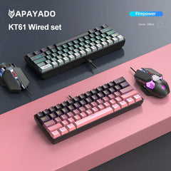 APAYADO™ 60% Mini Mechanical RGB Keyboard & Mouse Kit – Red Switches, 7200 DPI, Phantom RGB | FlipStylez LLC®