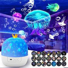 21 in 1 Crown Galaxy Projector Night Light 360° Rotating USB Dimming Starry Sky Projector for Kids Bedroom Room Decoration