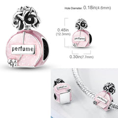 Charms Bead 925 Sterling Silver Pink Butterfly Luminous Firefly Dangle