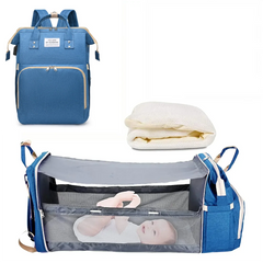 3 in 1 Diaper Bag Backpack Foldable Baby Bed Waterproof Travel Bag