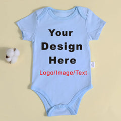 DIY YOUR Deisng Newborn Customization Bodysuit Long Sleeve & Short Sleeve Jumpsuit Simple CUSTOM TEXT Baby Romper