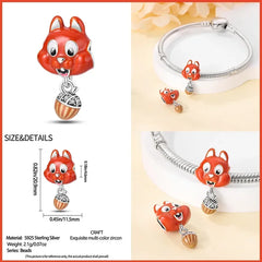 925 Sterling Silver Fashion Bee Honey Jar Sunflower Autumn Series