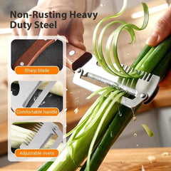 2Pcs Multifunctional Stainless Steel Vegetable Peeler, 2-in-1 Kitchen Tool With Bottle Opener, Ergonomic Gift For Cooking Lovers