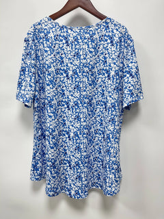 Plus-size spring-summer short-sleeved T-shirt with randomly printed buttons