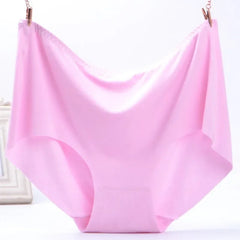 4Pcs Women Plus Size High Waist Ice Silk Boy Shorts Sexy Ultrathin Breathable Soft Underwear Panties Lingerie for 55-125kg