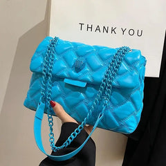 Rhombus Chain Bag Women's Large-capacity 2026 New Summer Versatile Shoulder Messenger Bag Texture Temperament Commuter Tote Bag