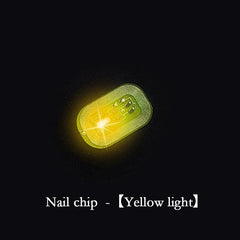 5pcs NFC Flash Nail Sticker LED Bare Chip Intelligent Luminous Nail Lamp Glow in the Dark Nail Stickers Enhancement Manicure