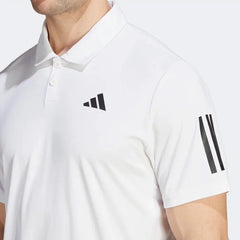Adidas 3-Stripes Logo Half-Button Lapel Quick-Drying Short-Sleeved Polo Shirt Men's White Is2295