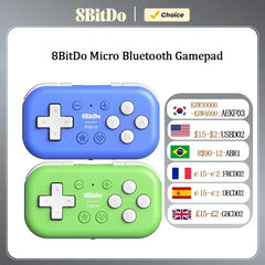 8BitDo Micro Bluetooth Gamepad Mini Game Controller for Switch, Android, and Raspberry Pi, Supports Keyboard Mode