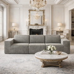 #Modern L Shape Sectional Sofa Cream White Fabric Deep Seat Cloud Modular Living Room Sofa Luxury Nordic Style Home Sofa Set