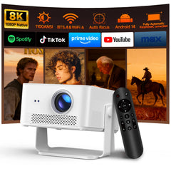 Magcubic Portable Outdoor Projector 1100ANSI 1080P Auto Focus 8K Support Android 14 WiFi6 Beam Mini  HY450MAX Projector