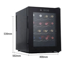 20 Bottles Horizontal Stainless Steel Shelves Semiconductor Cooler Air Cooling Wine Fridge Wine Cabinet