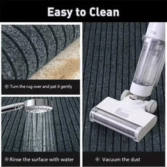 New 1pc Washable non-slip carpet, solid color striped kitchen door mat floor mat, suitable for bathroom, hallway, entrance,
