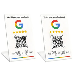 NFC215 Programmable for Google Review Card NFC Station Table 13.56Mhz QR code can be independently set to link Standing Card