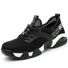 Work Boots Breathable Safety Shoes Men's Lightweight Summer Anti-Smashing Piercing Work Sandals Protective Single Mesh Sneaker