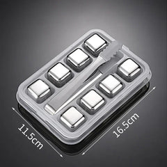 Reusable Whiskey Stones Stainless Steel Ice Cubes Quick-Freeze Wine Cooler Food Grade Metal Pellets Beer Cooler Bar Accessories