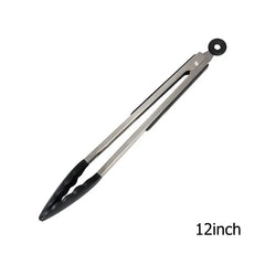 LMETJMA Premium Kitchen Tongs Silicone Cooking Tongs 9 12 inch BPA Free Non-Stick BBQ Cooking Grilling Locking Food Tongs KC0253