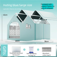 Cat Air Conditioning House with Frame Summer Cat Cooling House Cat Ice