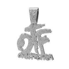 Hip Hop Fashion English Letter OTF Pendant Cuban Chain Necklace,  Suitable For Daily Wear By Men And Women , Rock Party Jewelry