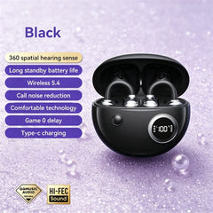 Open Wireless Earphone Fashion Plated Ear Clip Bluetooth Headset 9D Surround Stereo 0 Delay Long Battery Life Game Condenser Mic